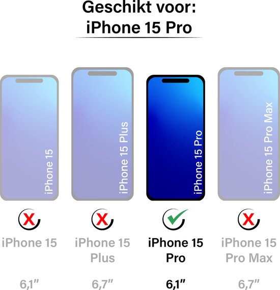 Coque iPhone 15 Pro - Bookcase - Amovible 2 en 1 - Coque arrière - Porte carte - Portefeuille - Simili cuir - Vert