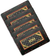 Diamond poker plaque - poker chip - poker - plakkaat - waarde 100 (5 stuks) - zwart