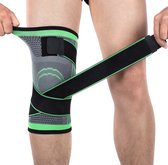 Chibaa - Knie band Groen - Unisex - Knie Versterking - Orthopedische Kniebrace voor Kruisband - Knieband voor meniscus - Kniebeschermer - Knie Brace Patella - Compressie Kniebandage Blessure - Sporten - Bescherming - 1 Stuk - Maat: Large