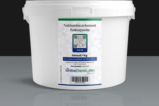 Baking Soda Poeder Schoonmaken – Natriumbicarbonaat – Zuiveringszout – Allesreiniger – Geurverwijderaar – Natuurlijke Zeep – Aluminiumvrij - PH-verhoger - 1,25KG per verpakking