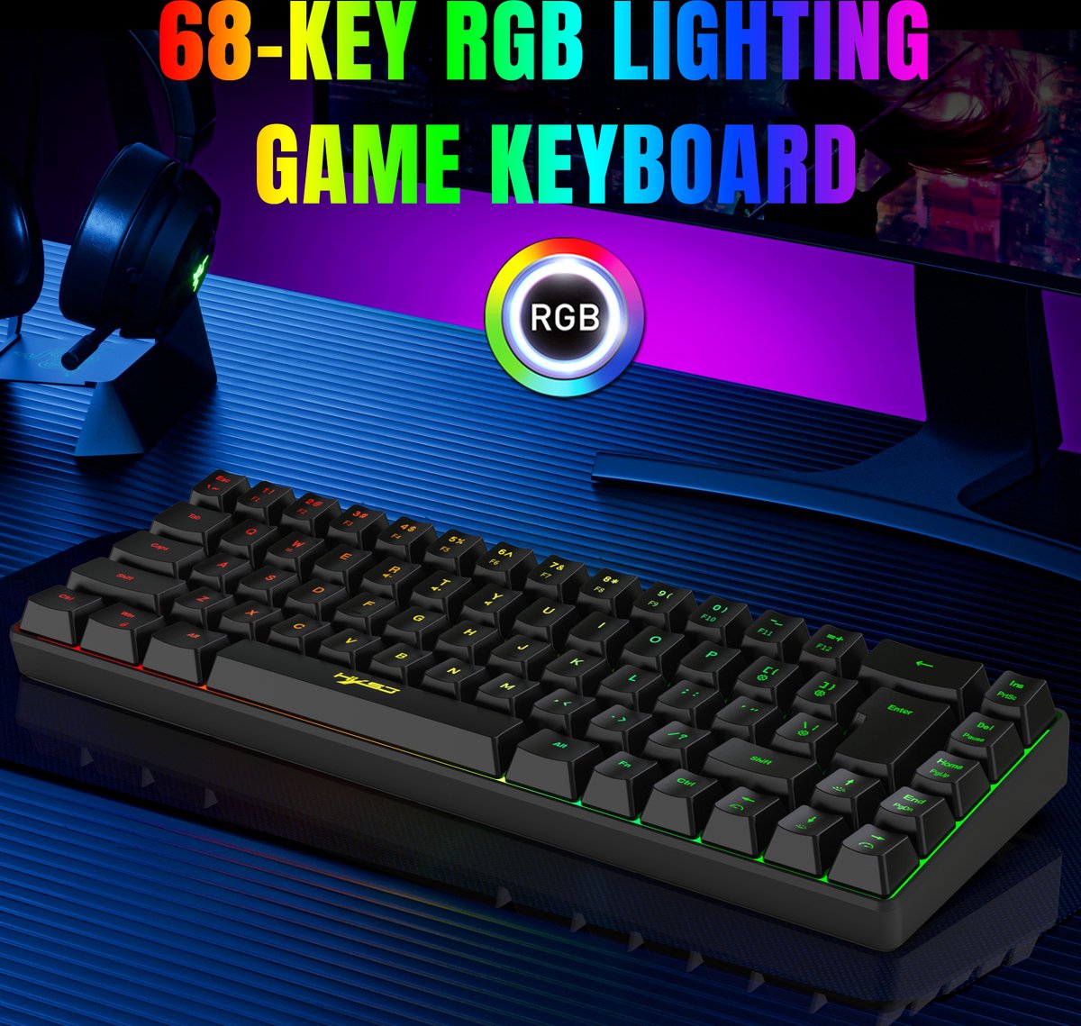 Acheter HXSJ L200 clavier RGB clavier de jeu filaire 104 touches
