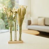 Droogbloemen met vaasjes - naturel - brievenbuscadeau - cadeau - gedroogde bloemen - droogbloemen klein - inclusief vaasjes - droogbloemen in standaard