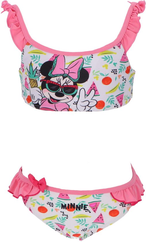 Disney Minnie Mouse Bikini - Wit/Roze - Maat 98