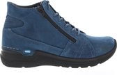 Wolky Hoge veterschoenen Why atlantisch blauw nubuck