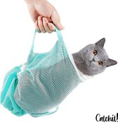 Catchit!® Kattenverzorgingstas - Kattenspeelgoed - Kattenzak - Kattentas - Kattendouche - Wassen van de kat - Oren schoonmaken - Nagels knippen - Multifunctioneel - Blauw