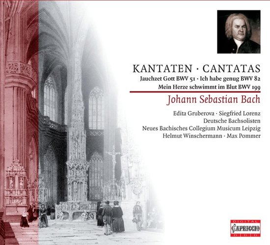 Edita Gruberova, Siegfried Lorenz, Deutsche Bachsolisten, Max Pommer - J.S. Bach: Cantatas (Jauchzet Gott BWV 51 | Ich Habe Genug BWV 82 | Mein Herze Schwimmt Im Blut BWV 199) (CD)