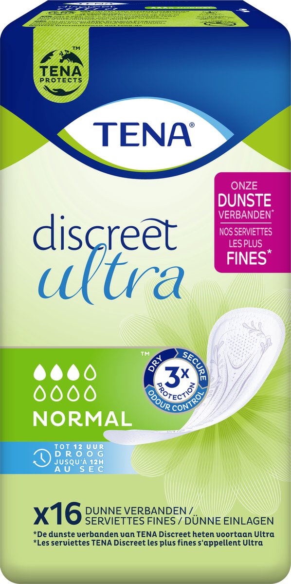 Goedkoopste TENA Discreet Ultra Normal - Verbanden voor urineverlies - 128 stuks
