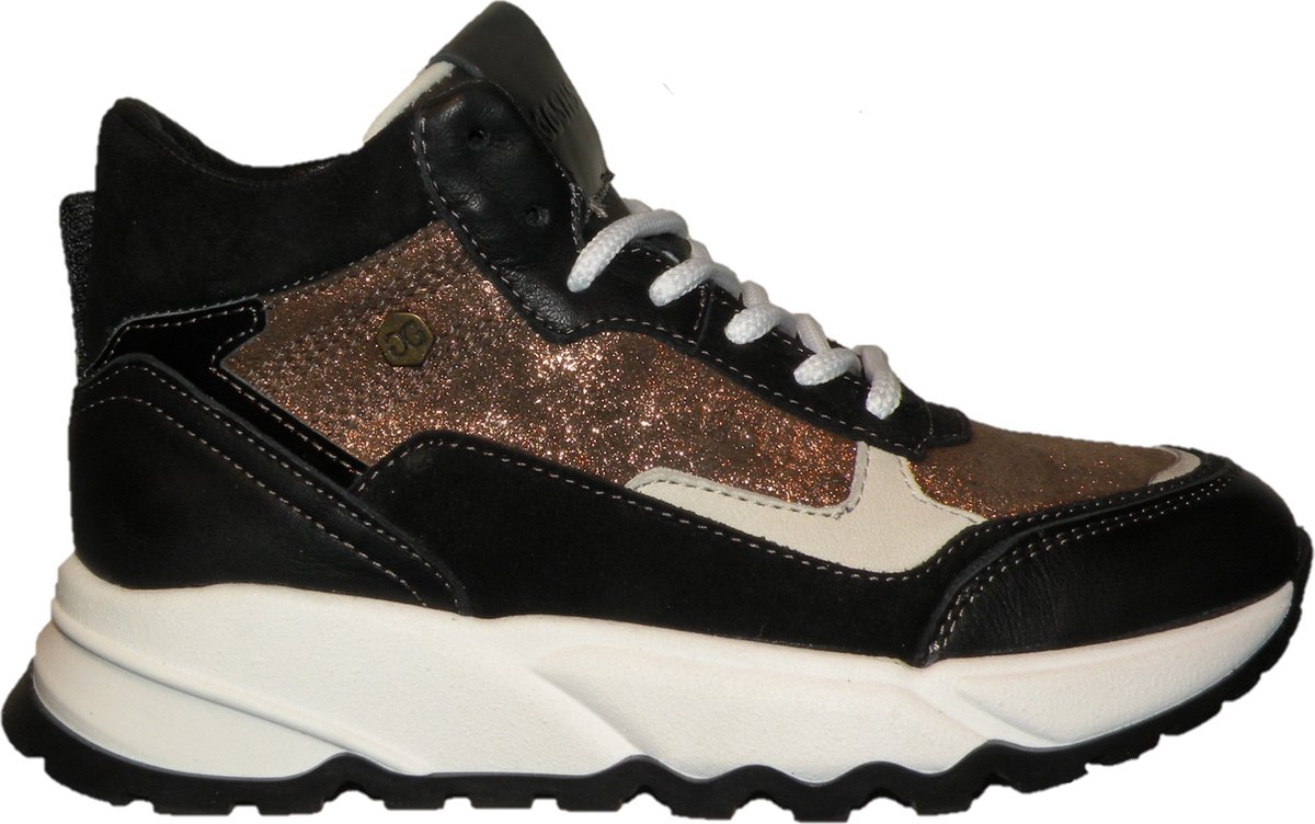 Giga Shoes - G4167 - Half-hoogMeisjesKindersneakers - Kleur: Zwart - Maat: 37