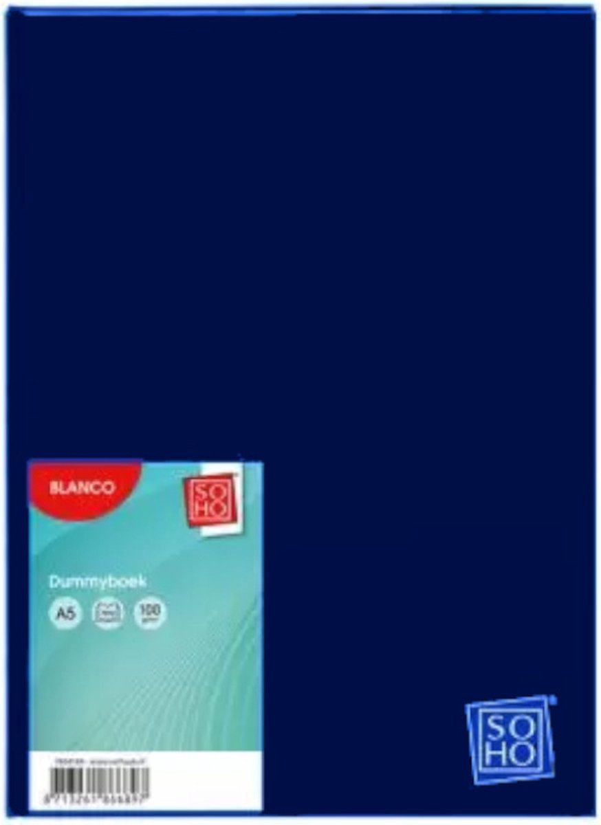 SOHO Schrift A5 BLANCO harde kaft 192 vel - Donkerblauw