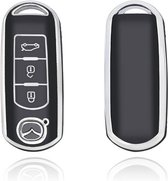Autosleutel hoesje - TPU Sleutelhoesje - Sleutelcover - Autosleutelhoes - Geschikt voor Mazda -zwart- A3 - Auto Sleutel Accessoires gadgets - Kado Cadeau man - vrouw