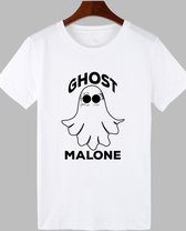 Ghost Malone White Halloween T-shirt Cotton UNISEX