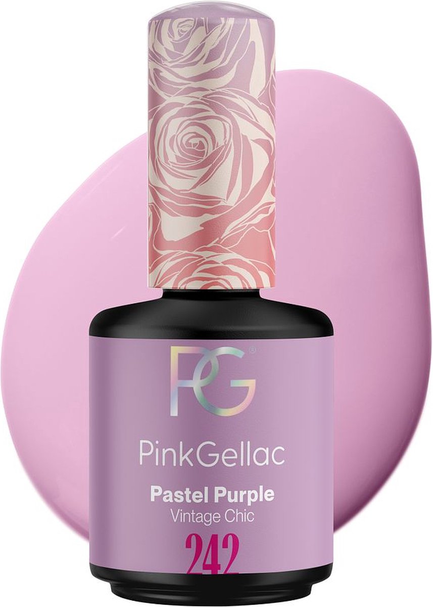 Pink Gellac 242 Pastel Purple Gel Lak 15ml - Glanzende Paarse Gellak Nagellak - Gelnagels Producten - Gel Nails