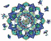 Logique Giochi Mandala Puzzle en Bois Fleur de Lotus/Fleur de Life, LG2822, 27x27 cm