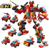 QuchiQ™ Robot speelgoed - Robots - Bouwsets - speelgoed - Speelgoed auto - Politie - Brandweerauto - Bouwpakket - Speelfiguren sets - 356 bouwstenen