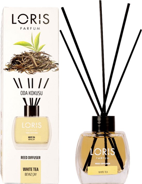 Loris Parfum - Geurstokjes - Huisgeur - Huisparfum - White Tea - 120ml