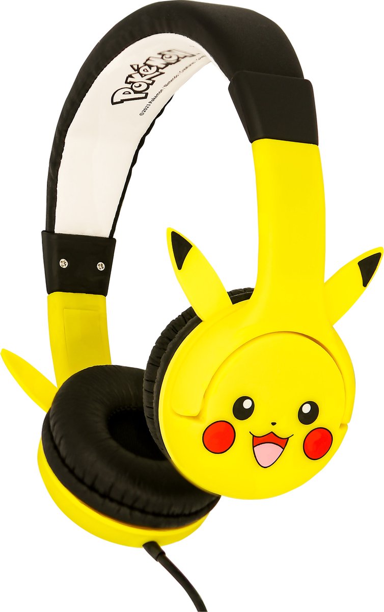 Pokémon - Pikachu - junior koptelefoon met oortjes - volumebegrenzing - verstelbaar