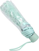 1 x Parasol Pliant Transparent, Parapluie Princesse Mode, Compact, Auvent Transparent Fleur de Cerisier, Quatre Couleurs