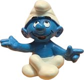 Smurf Speelfiguurtje - Yoga - Zittende pose - 5,5 cm - Poppetje - De smurfen