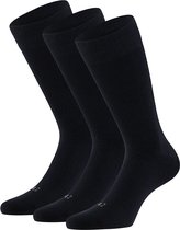 Apollo - Chaussettes en laine mérinos - Unisexe - Antipress - Zwart - 3-Pack - Taille 35/38 - Chaussettes Diabète - Chaussettes sans élastique - Chaussettes sans couture