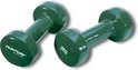 Twee groene Tunturi dumbbells, 2 kg elk, met "Tunturi Fitness & Fun" logo.