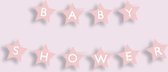 Partydeco - Babyshower banner sterren roze (2,9 mtr)
