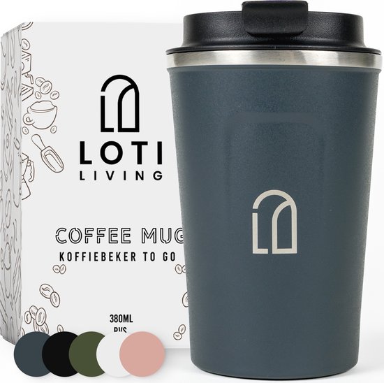 Loti Living Koffiebeker To Go – Thermosbeker - Koffiebeker onderweg –...