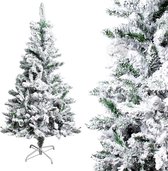 Sapin de Noël effet neige, aiguilles PVC, sapin de Noël artificiel avec flocons, grand sapin artificiel enneigé (blanc, 120, 150 et 180 cm) Merk: Gotoll