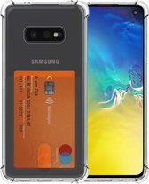 Smartphonica Samsung Galaxy S10E hoesje met pasjeshouder - transparant TPU shockproof / Siliconen / Back Cover geschikt voor Samsung Galaxy S10E