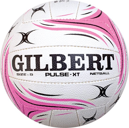 Ball de match Gilbert Netball Pulse XT - Taille 5 - Pink / White