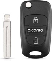 Clé de voiture 3 boutons, clé rabattable adaptée pour Kia Picanto -key- housing-O3B-Car key-Key housing-Key