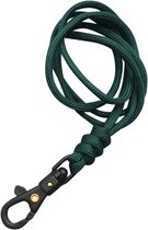Lanyards - cordon robuste noué vert foncé - avec cordon téléphonique - cordon - nylon