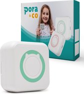 Pora&Co - Mini Printer voor mobiel- Fotoprinter voor smartphone - Mini Pocket Printer - Zwart/Wit printer.