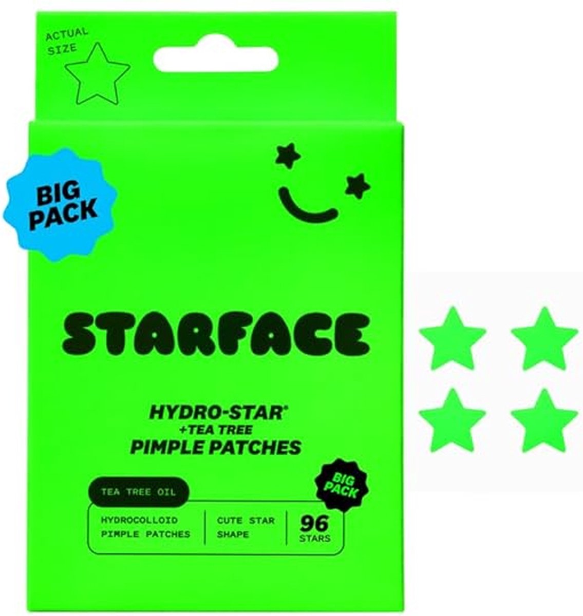 Goedkoopste Starface Hydro-Star Tea Tree - Hydrocolloid Pimple Patches with Plant-Based Tea Tree Oil - 96 count