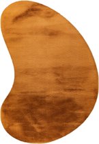 CleanWalk - Vloerkleed - Heat Karpet - Kidneyvorm - Hoogpolig - 160 x 230 cm - Katoenen backing - 39 mm hoog - Amber