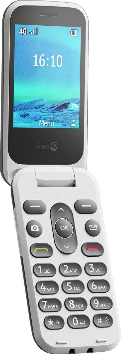 Téléphone portable Doro Telephone a clapet seniors Doro 2880 rouge sur