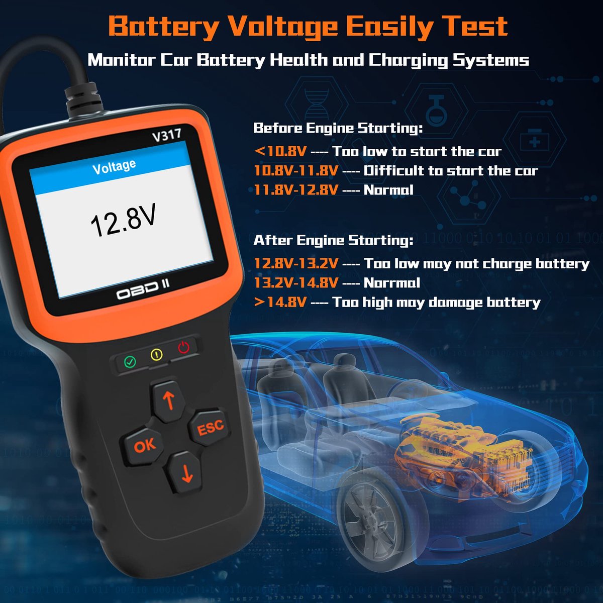 Scanner OBD TKMARS - OBD2 - Lire la voiture - Supprimer le défaut - Langue  NL 