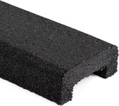 Rubber rand zwart | 100x10x6cm | Recycled rubber
