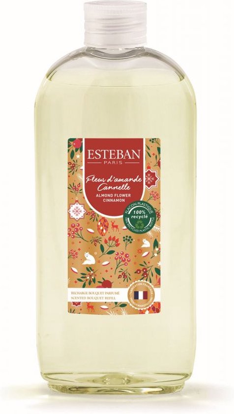 Esteban Kerst Almond Flower Cinnamon Navulling Geurstokjes 300ml