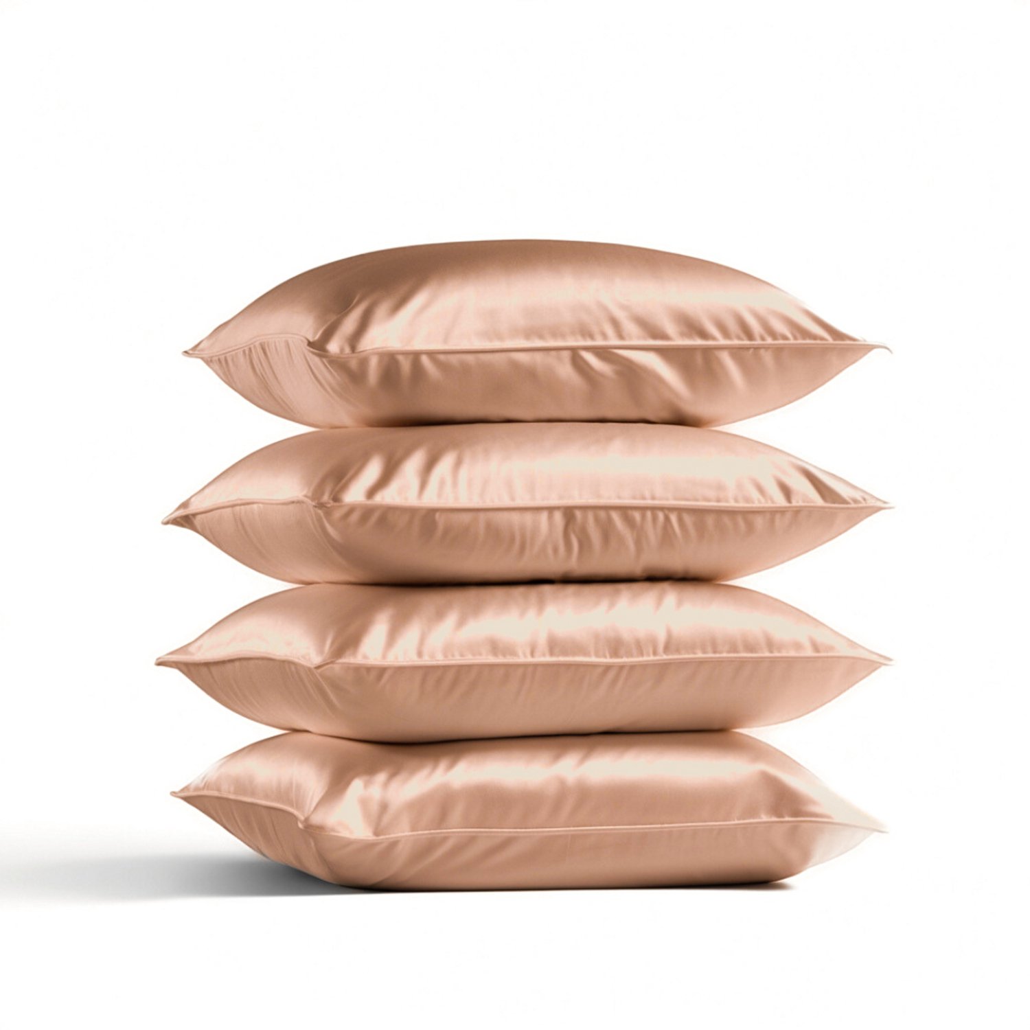 Silk Heaven 4x Zijden Kussensloop 50x70cm Goud Ritssluiting 22 Momme - Kussensloop set - Luxe Silk Kussensloop 100% moerbei zijde - Zijde kussensloop - Silk Heaven - 50x70cm / Ritssluiting