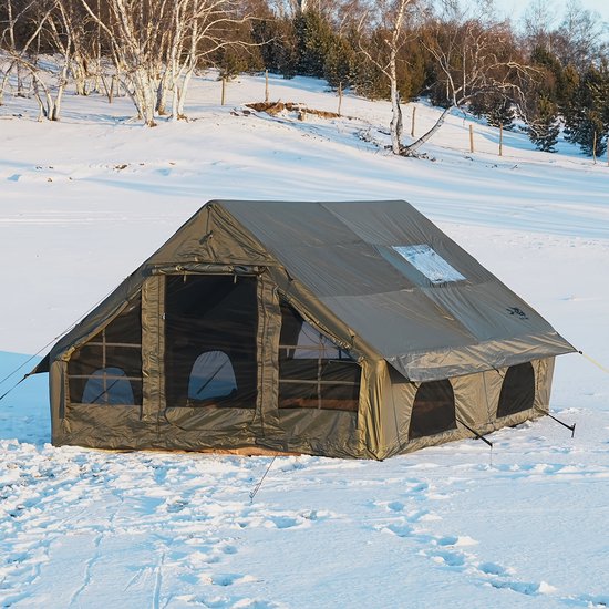 Opblaasbare Tent voor 4-6 Personen – Familietent met Luchtpomp – UPF 50+ – Ventilatie en Dubbele Deur — afbeelding 4