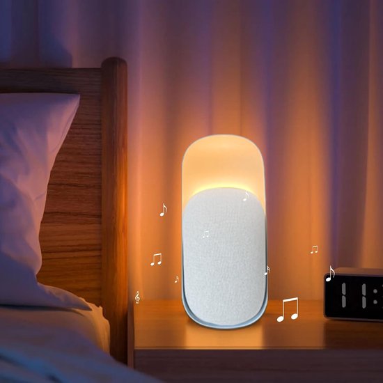 3-in-1 Bluetooth Luidspreker - Draadloze Muziekspeler - Slaapgeluid Machine - 6 Natuurlijke Geluiden - Dimbaar Nachtlicht - Duurzaam ABS Plastic - Energiezuinige Timer - Ideaal Voor Baby's En Kantoor - 1 Stuk van Longziming — afbeelding 3