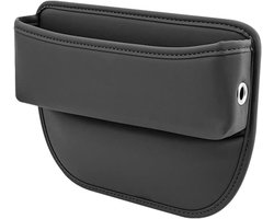 Autostoelaccessoires - Autostoelorganizer - Opbergbox voor autostoel - accessoire voor middenconsole - zijvak voor de voorstoel - leren opbergtas voor autostoel - voor kleine spullen en mobiele telefoons - zwart