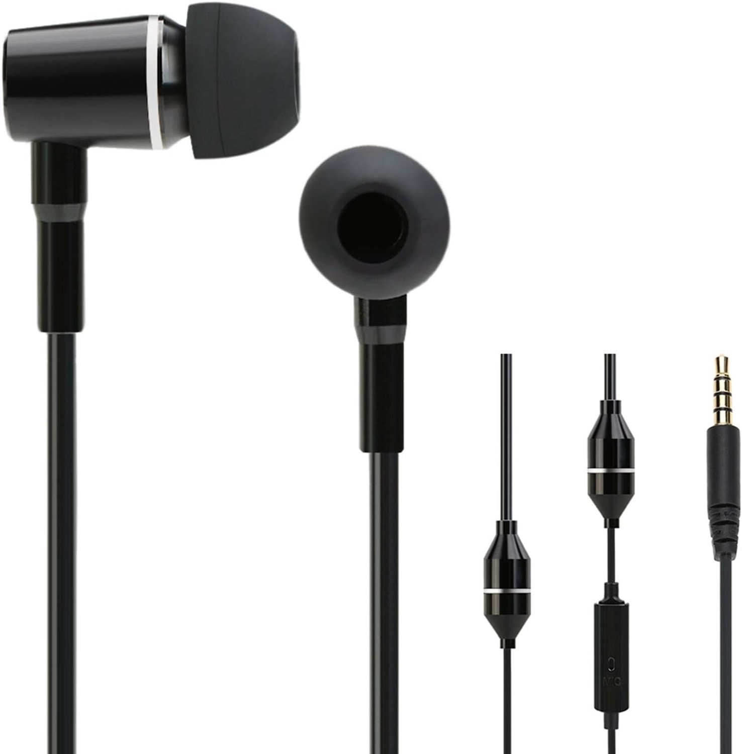 Stereo Muziek Headset - Zwart - Anti-straling Oortelefoon met Ruisonderdrukking - Voor Smartphones en Tablets