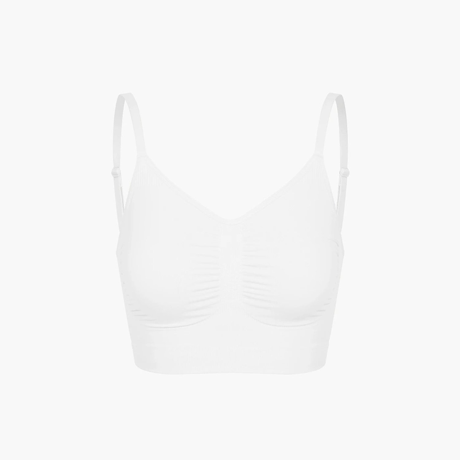 cfab Comfort Bralette - Wit, L - BH Zonder Beugel Voorgevormd - Ondergoed - Naadlos