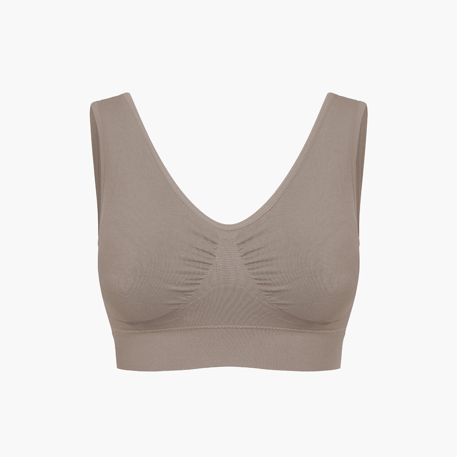 cfab Comfortabele bh - Taupe - M - BH Zonder Beugel Voorgevormd - Ondergoed - Naadlos