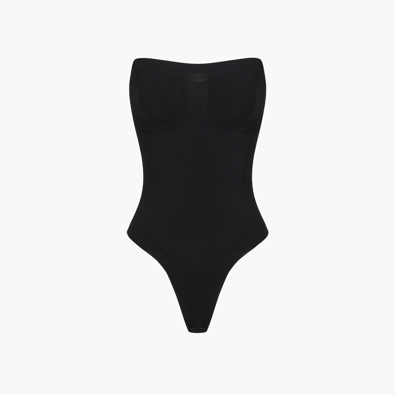 cfab Strapless corrigerende bodysuit met koord - Zwart - XS - Corrigerende Body - Naadlos - corrigerend ondergoed dames