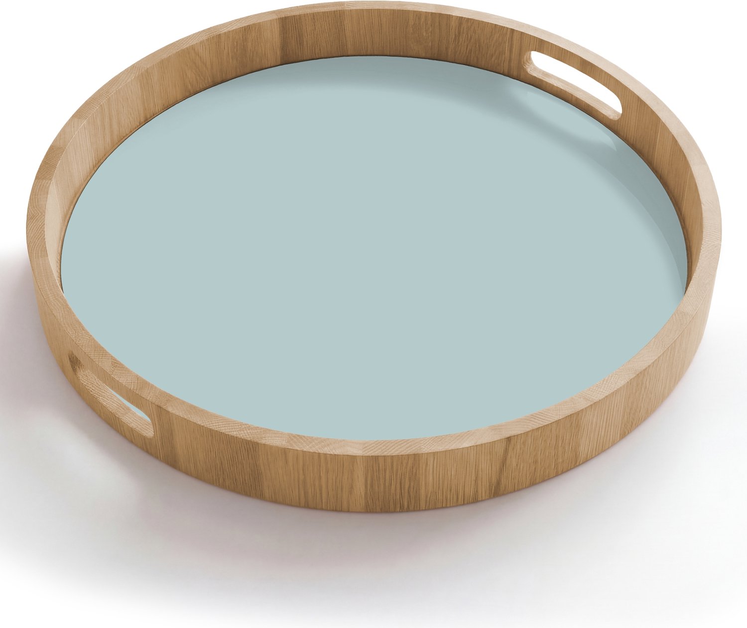 Dienblad rond 50x50 cm - Schootdienblad hout - Slate - Blue - Blauw - Borrelplank rechthoek - Plateau houten dienbladen