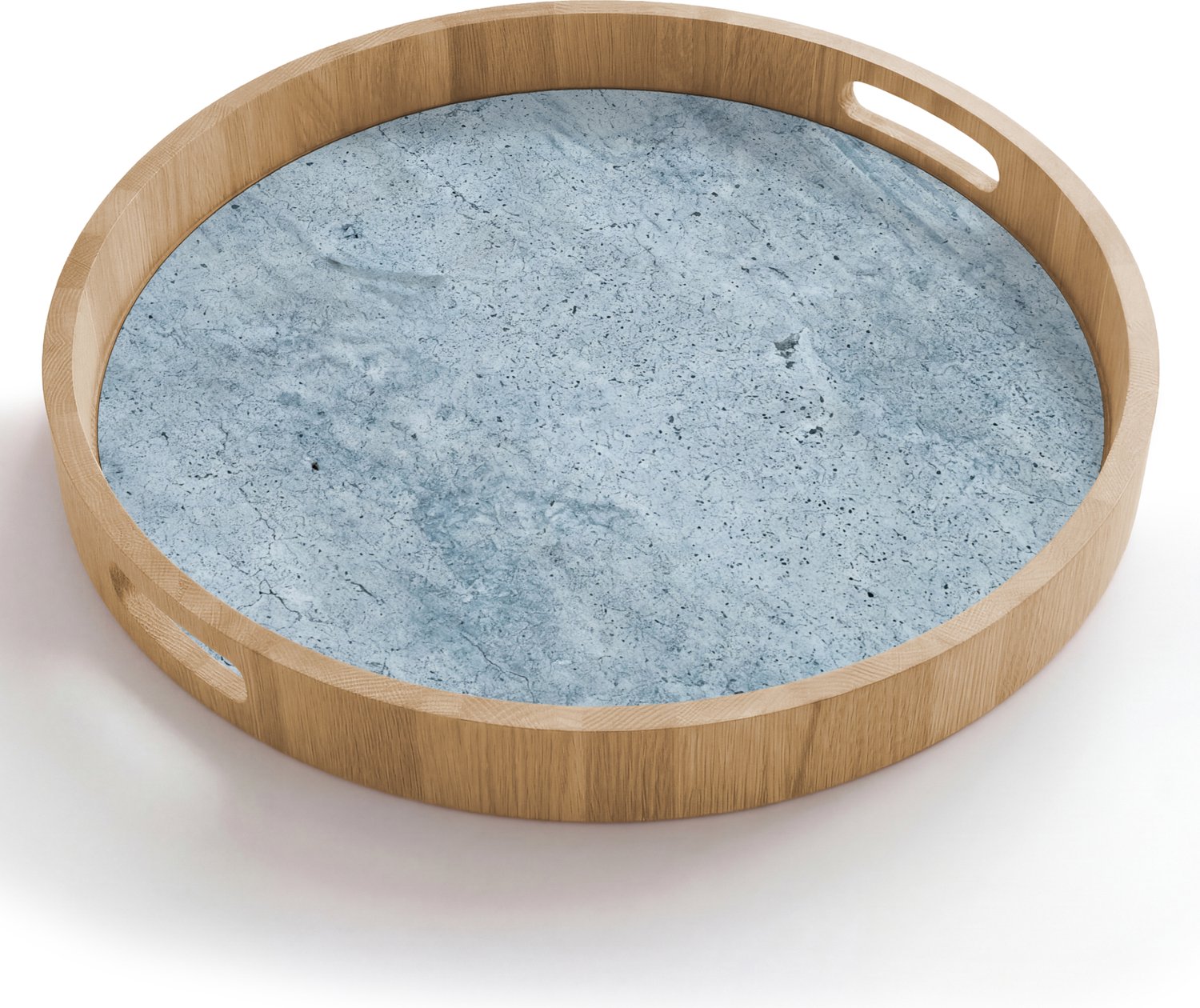 Dienblad rond 50x50 cm - Schootdienblad hout - Oppervlak - Ruw - Abstract - Modern - Grijs - Borrelplank rechthoek - Plateau houten dienbladen