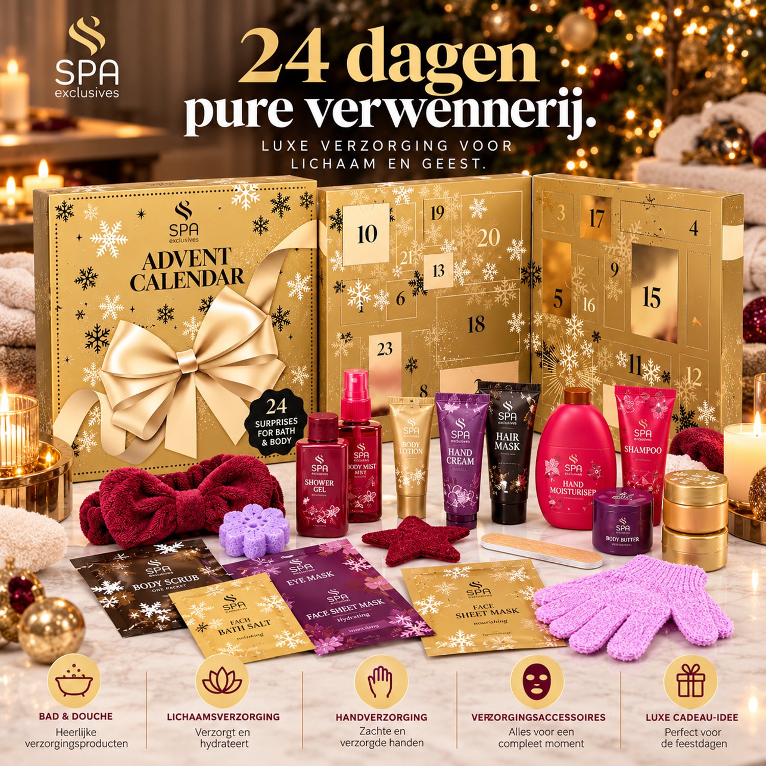 Spa Exclusives Adventskalender 2026 – 24-delige Beauty Adventskalender – Bad & Lichaamsverzorging – Wellness Cadeauset voor Vrouwen – Kerstcadeau voor Haar – foto 6