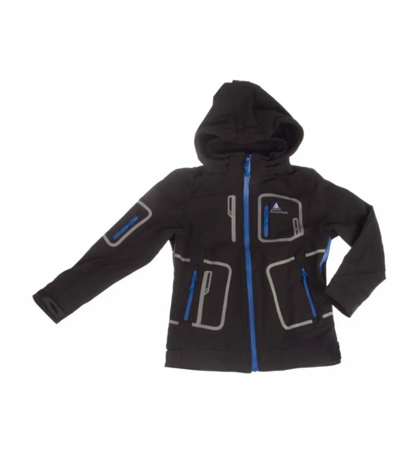 Kinder softshell jas Peak Mountain Ecoftibi Zwart